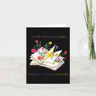 Cartão Livros Florais Nunca Subestimam Uma T Escolar Públ