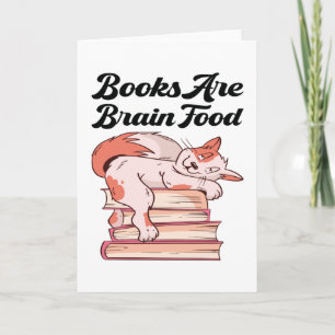 Cartão Livros - Livros São Comida Para o Cérebro
