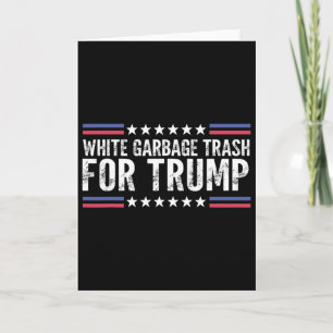Cartão Lixo Branco Para Voto Trump Para Presi