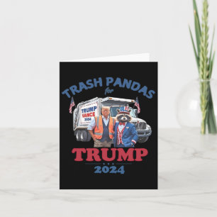 Cartão Lixo do Trump Pandas do Lixo Para Trump 2024 