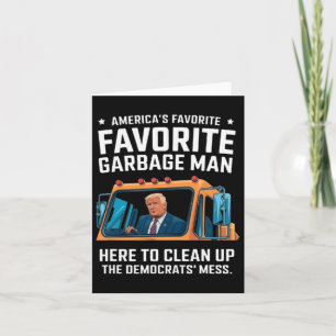 Cartão Lixo Favorito da América de Trump Trump na Lixeira