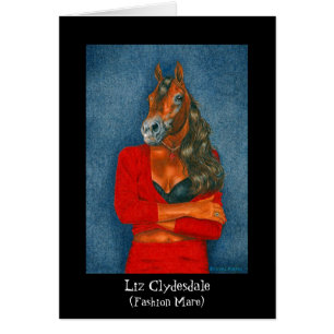 Cartão Liz Clydesdale (égua da forma)