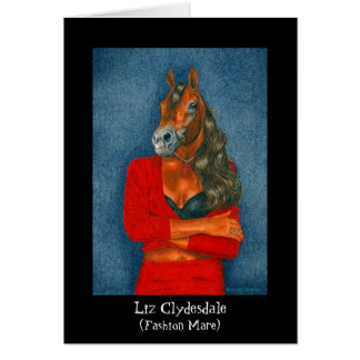 Cartão Liz Clydesdale (égua da forma)