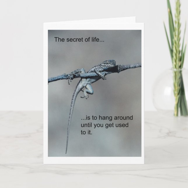 Cartão Lizard Birthday Card (Frente)