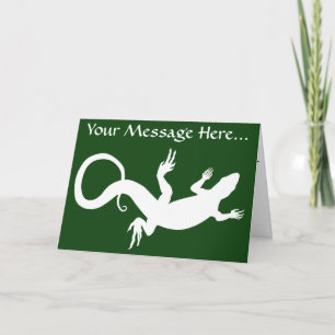 Cartão Lizard Card Reptile Art Blank Greeting Card Custom