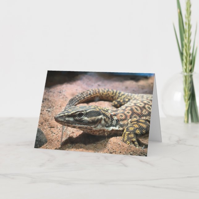 Cartão lizard greeting card (message inside) (Frente)