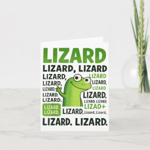 Cartão Lizard Lizard Camisa Engraçado Weircore Animal