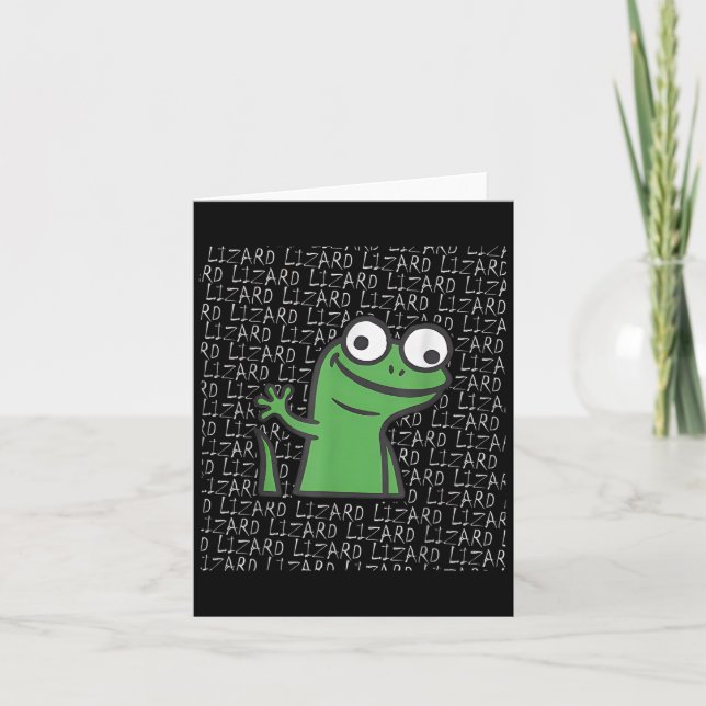 Cartão Lizard Lizard Lizard Funny Weirdcore Animal Meme G (Frente)
