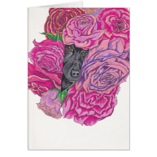 Cartão Lizzy e rosas