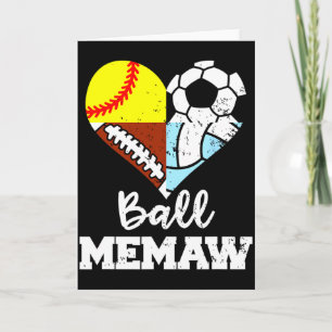 Cartão Ll Memaw Engraçado Futebol Péll Softll Vôlei Jogad