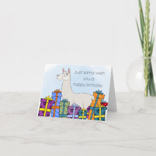 Cartão Llama Birthday Deseja