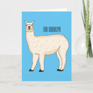 Cartão Llama cartoon illustration