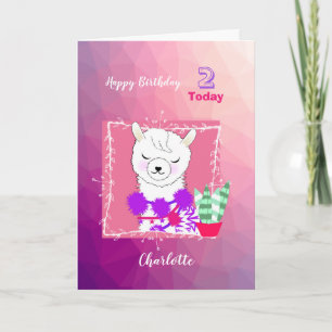 Cartão Llama Cute Personalizado