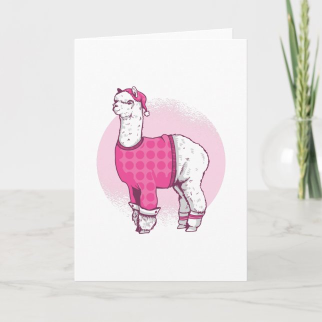 Cartão Llama de pijama (Frente)