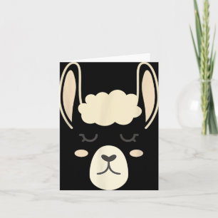 Cartão Llama Face Dia de as Bruxas engraçado Costume Alpa