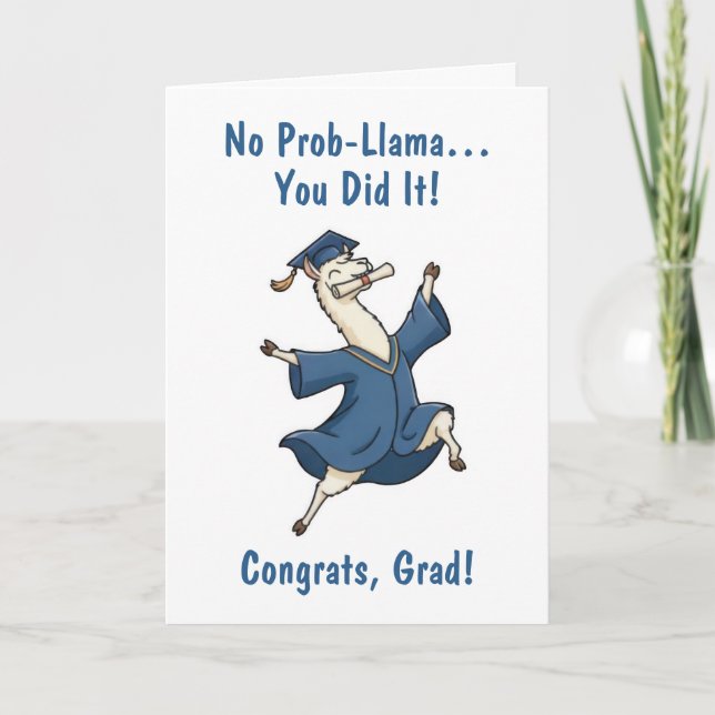 Cartão Llama Graduation Card (Frente)