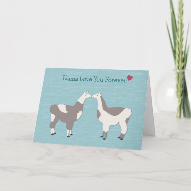 Cartão Llama Love You Forever Greeting Card (Frente)