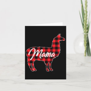 Cartão Llama Mama Natal Red Xadrez Matando Família Paj