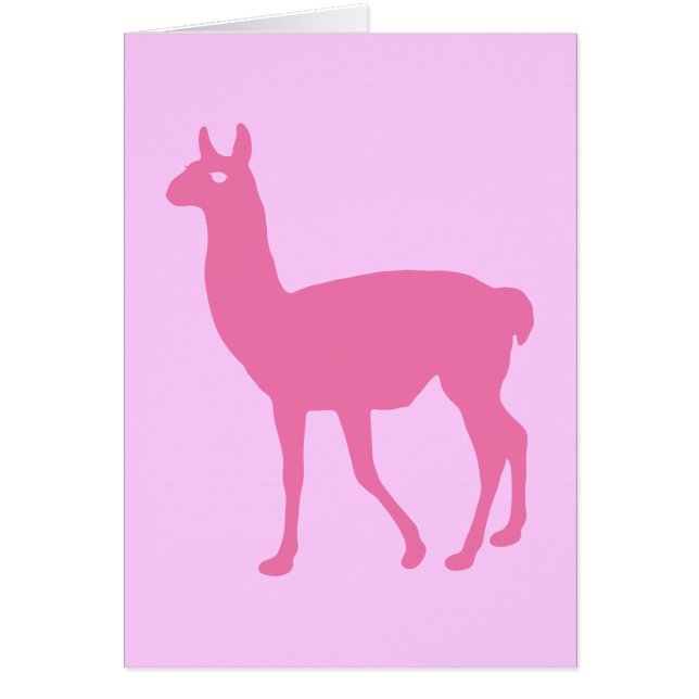 Cartão Llama Rosa (Frente)