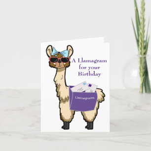 Cartão Llamagram Birthday Card