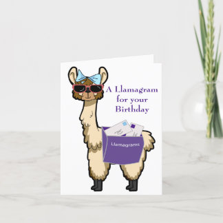 Cartão Llamagram Birthday Card