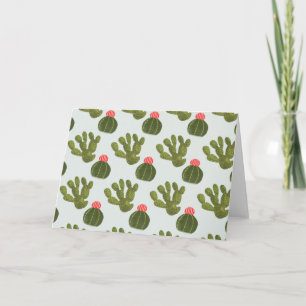 Cartão Llamarama Collection   Cute Cactus Pattern