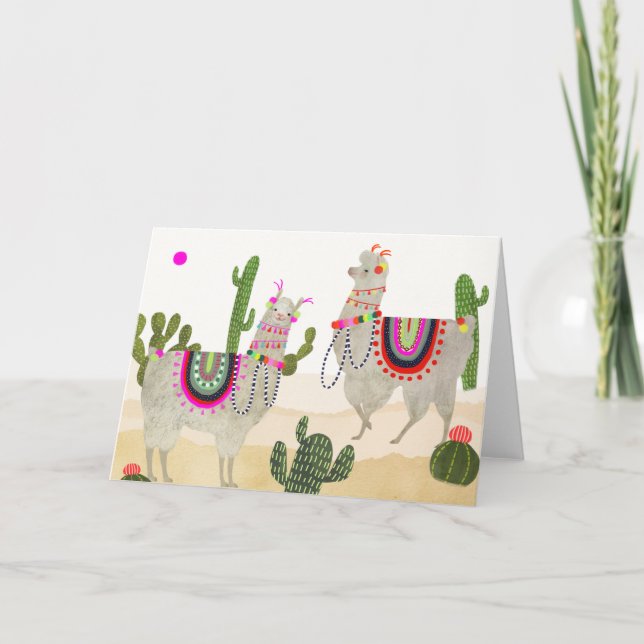 Cartão Llamarama Collection | Cute Lllamas (Frente)
