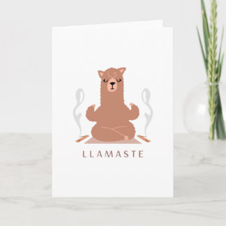 Cartão Llamaste - Design de Meditação Llama