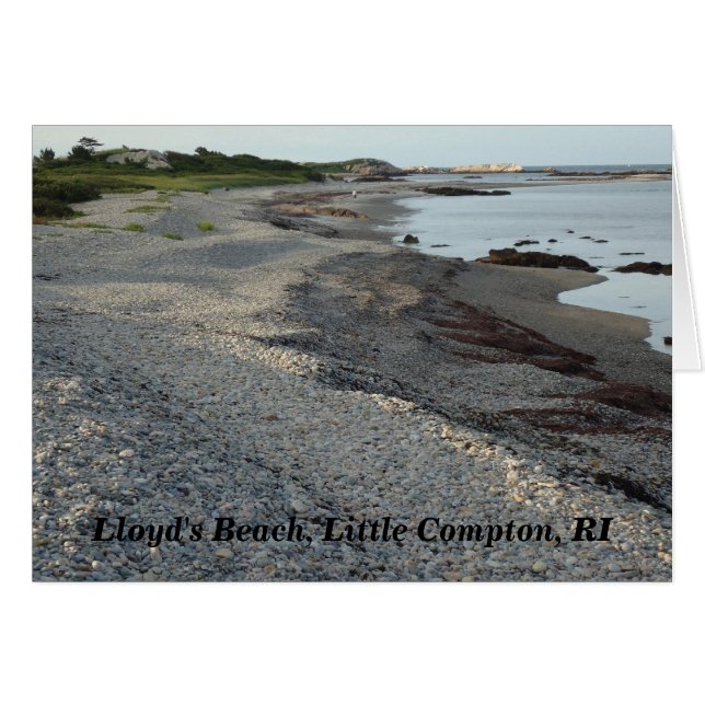 Cartão Lloyd's Beach, Little Compton, Rhode Island Card (Frente Horizontal)
