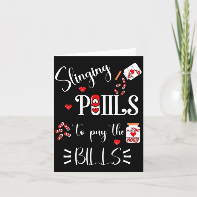 Cartão Lls Heart Funny Pharmacist Life Valentines Day  (Frente)