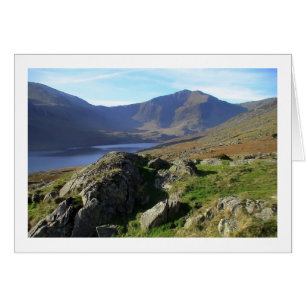 Cartão Llyn Ogwen e Y Garn de Afon Lloer