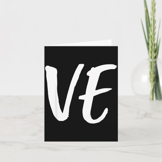 Cartão Lo Ve Love Matching Couple Husband Wife Valentine' (Frente)