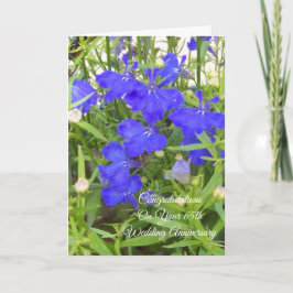 Cartão Lobelia Personalizou o 65º aniversário do Casament