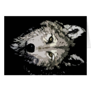 Cartão Lobo cinzento