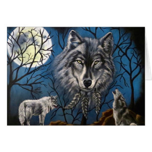 Cartão Lobo do espírito