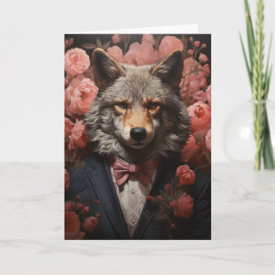 Cartão Lobo Elegante para Todas as Ocasiões
