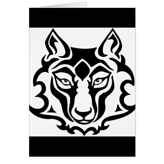 Cartão Lobo Gordo e Selvagem (Frente)