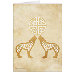 Cartão Lobos do urro