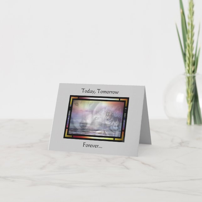 Cartão Lobos para Sempre (Frente)