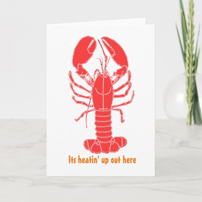 Cartão LOBSTER!!! Blank Greeting Card (Frente)