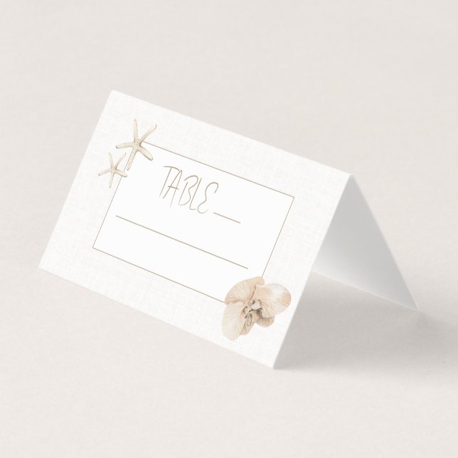 Cartão Local de Núm. de Casamento Elegância Costei (Frente)