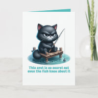 Local de Pesca Secreto Gato Preto Engraçado e Sarc