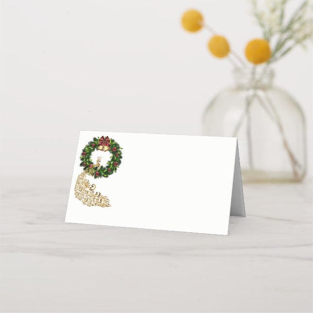 Cartão Local do Nome da Parte Feriada (Frente)