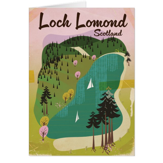 Cartão Loch Lamond Scotland (Frente)