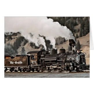 Cartão Locomotiva a vapor