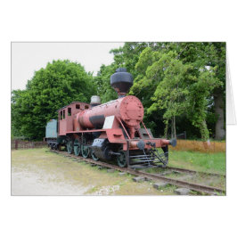 Cartão Locomotiva a Vapor Americana Antiga