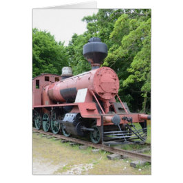 Cartão Locomotiva a Vapor Americana Antiga