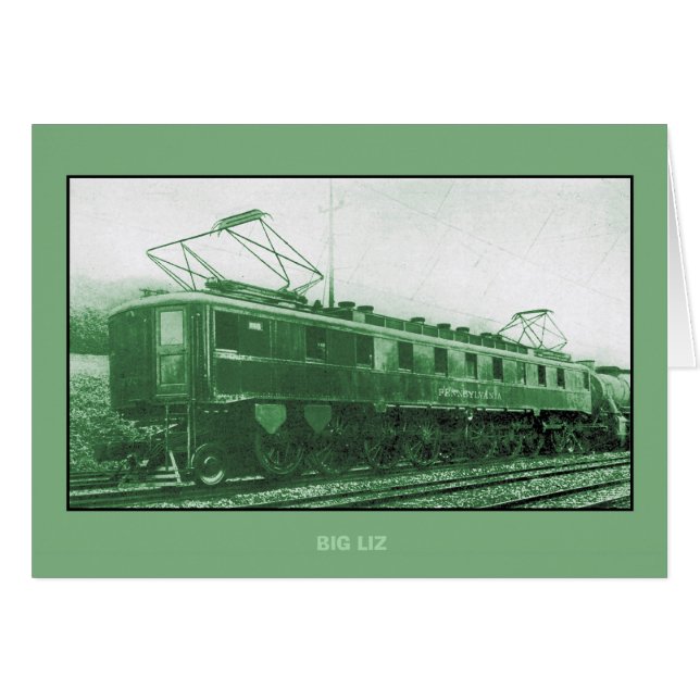 Cartão Locomotiva da classe FF1 da estrada de ferro de (Frente Horizontal)