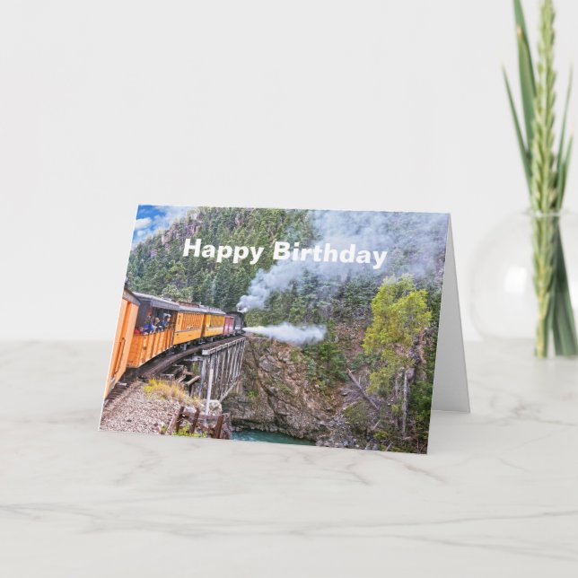 Cartão Locomotiva do Durango & Silverton Railroad sobre a (Frente)