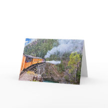 Locomotiva Durango & Silverton Railroad na Ponte